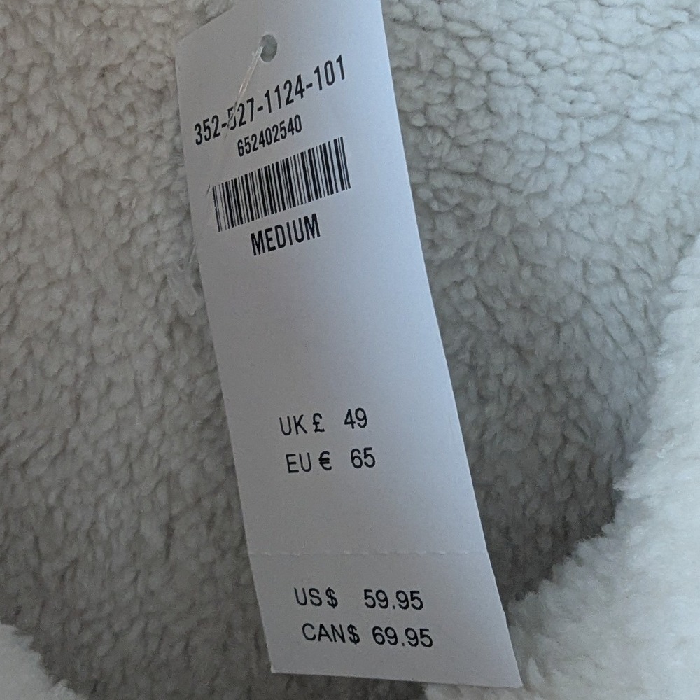 Hollister Colorblock Sherpa Fleece Full Zip Jacket Tan Reversible Womens Sz M - Picture 8 of 10